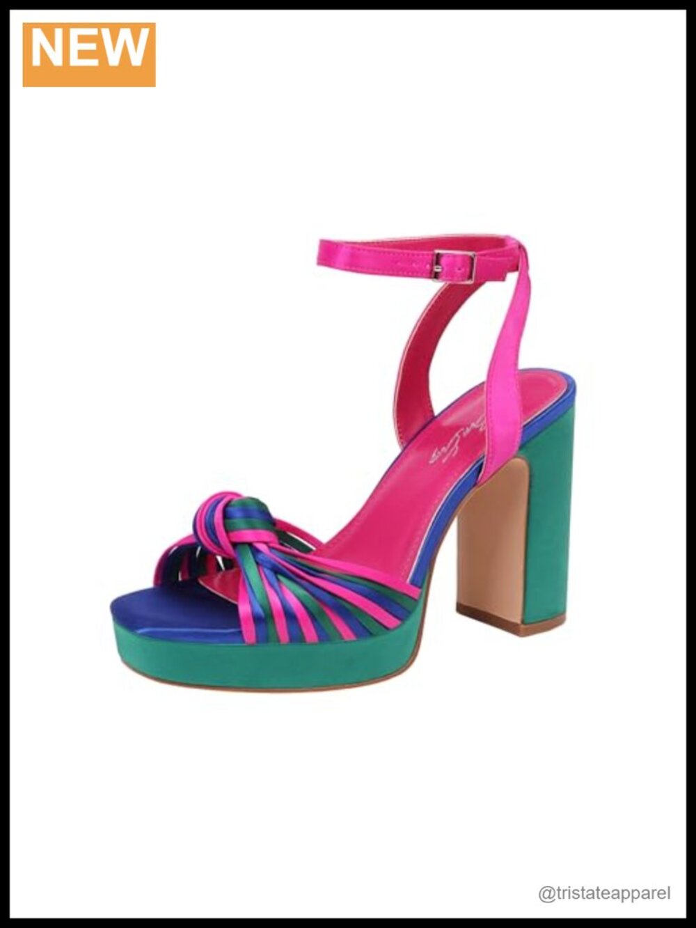 Strappy Platform Heels Women Square Open Toe Chunky Block Heeled Sandals